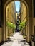 Small street in Barcelona Gothic quarter