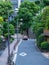 Small street in Roppongi Tokyo - TOKYO, JAPAN - JUNE 17, 2018