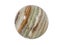 Small striped onyx ball macro isolated