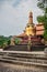 Small stupa in budhist temple Brahma Vihara-Arama Banjar