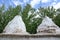 Small stupas at the Aichi monatery in Ladakh, India