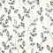 Small stylized branches. Hand drawing. Vector seamless pattern