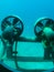 a small submarine propeller underwater