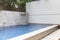 Small swimming pool and a small garden in the pool villa