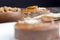 small tartlets with soft salted caramel