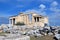 Small temple on the top of acropolis in athens greece photography