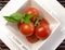 Small tomatoes with basil 2