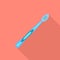 Small toothbrush icon, flat style