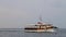Small tourist ship on a gloomy day in Croatia