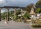 Small town of Calstock on River Tamar in Cornwall