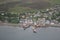 Small town and harbour on Scottish island