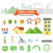 The small town Infographic elements presentation templates Abstract flat design set for brochure flyer leaflet marketing