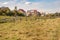 The small town of Irpin,  in Ukraine, surrounded by the fields