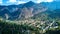 Small town of Ouray in the mountains of Colorado