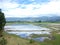 The small town of Paipa looking over the swamp land