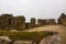 Small town square and the sacrificial stone