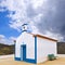 Small traditional catholic chapel at Pomarao village in Portugal