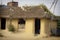 Small traditional clay houses of Lumbini