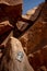 Small Trail Directional Sign Through Rocks