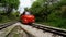 Small train and reailway in Plovdiv