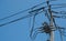 Small transformer: A device used to increase or decrease voltage that is installed on an electric pole