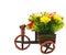 Small tricycle and flower.