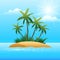 Small tropical island in the ocean