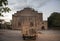 Small truck behind the cathedral de san gervasio in the old town