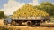 a small truck carrying a bounty of ripe, golden pears, neatly arranged for their journey
