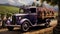 a small truck loaded with shiny, deep-purple grapes, ready for their journey.