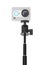 Small Ultra HD Action Camera with Extensible Selfie Stick Monopo