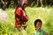 Small unidentified muslim children in Ladakh Area .