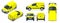 Small Van Car. car, template for car branding and advertising. Front, rear , side, top and isometry front and