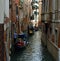 Small Venice Canal with Gondolas.