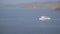 Small vessel on a large lake. Lake Baikal