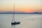 Small Vessel at Sunset in Mar Menor