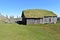 A small Viking village at the Vestrahorn national park in Iceland