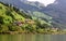 The small village on the hills around Lake Luzern