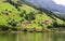 The small village on the hills around Lake Luzern