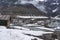 Small village with old wooden house near Sindh bridge at Sonamarg was a gateway on ancient Silk Road along with Gilgit connecting