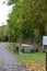 small village playground at a bike road