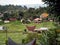 Small village among rice paddies on Lake Toba, Pulau Samosir. Indonesia