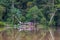 A small village of the River Sangha reflected water (Republic of the Congo)