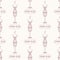 Small vintage iron mannequin seamless pattern with inscription hand sewn