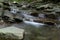 Small waterfal with stones, long exposure