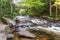 Small waterfall in Arrowhead Park. Indian Summer. Canada