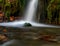 A small waterfall at autumn in jena germany europe