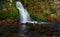 A small waterfall at autumn in jena germany europe