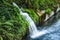 Small waterfall on canal