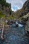 Small waterfall with crystal clear water Colorado